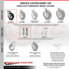 Service Caster 6 Inch Black Pneumatic Wheel Rigid Caster SCC-100R150-PNB